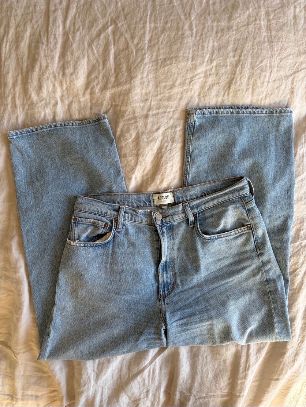 Agolde ren Blue wide-Leg Jeans